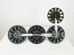 New Pamono Black & Ivory Plastic Teti Wall or Ceiling Lamp by Vico Magistretti for Artemide, 1960s