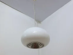 Discount Pamono Black & White Hanging Lamp by Castiglioni Brothers for Flos, 1970s