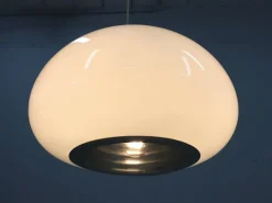 Discount Pamono Black & White Hanging Lamp by Castiglioni Brothers for Flos, 1970s