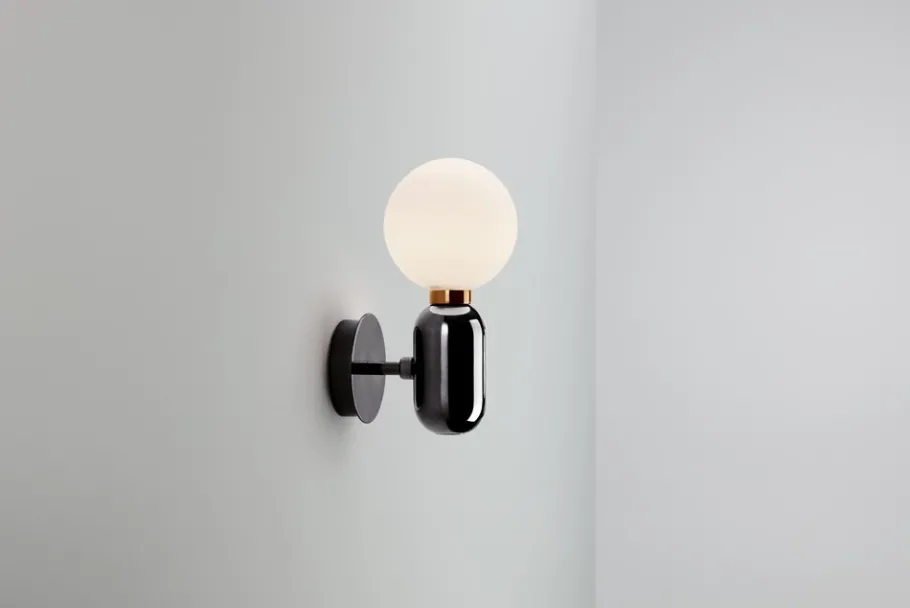 Hot Pamono Black Aballs A Wall Lamp by Parachilna