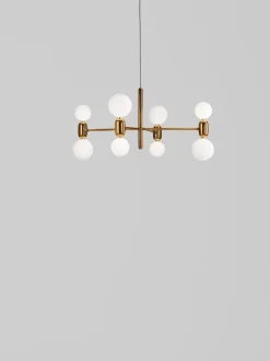 New Pamono Black Aballs Chandelier 12 by Parachilna