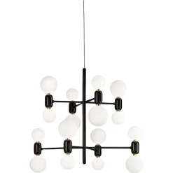 Hot Pamono Black Aballs Chandelier 8 by Parachilna