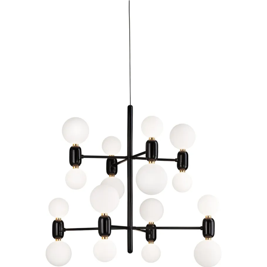 Hot Pamono Black Aballs Chandelier 8 by Parachilna