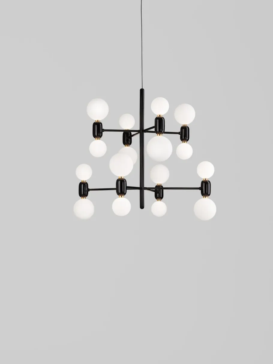 Hot Pamono Black Aballs Chandelier 8 by Parachilna