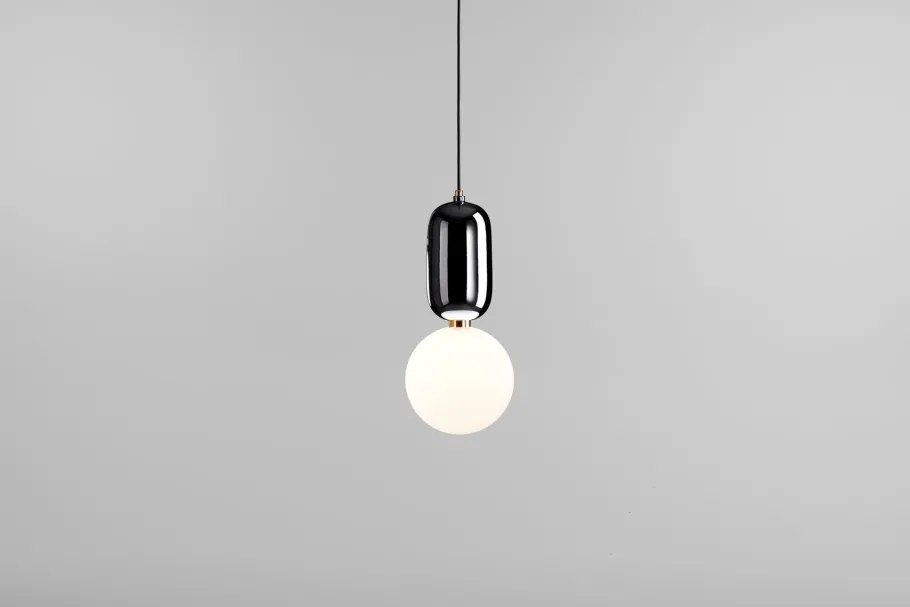 Online Pamono Black Aballs T Gr Pendant Lamp by Parachilna