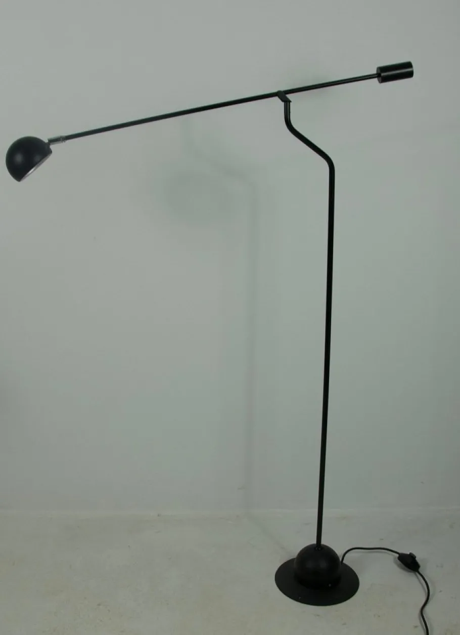 Clearance Pamono Black Adjustable Floor Lamp, Germany, 1970s
