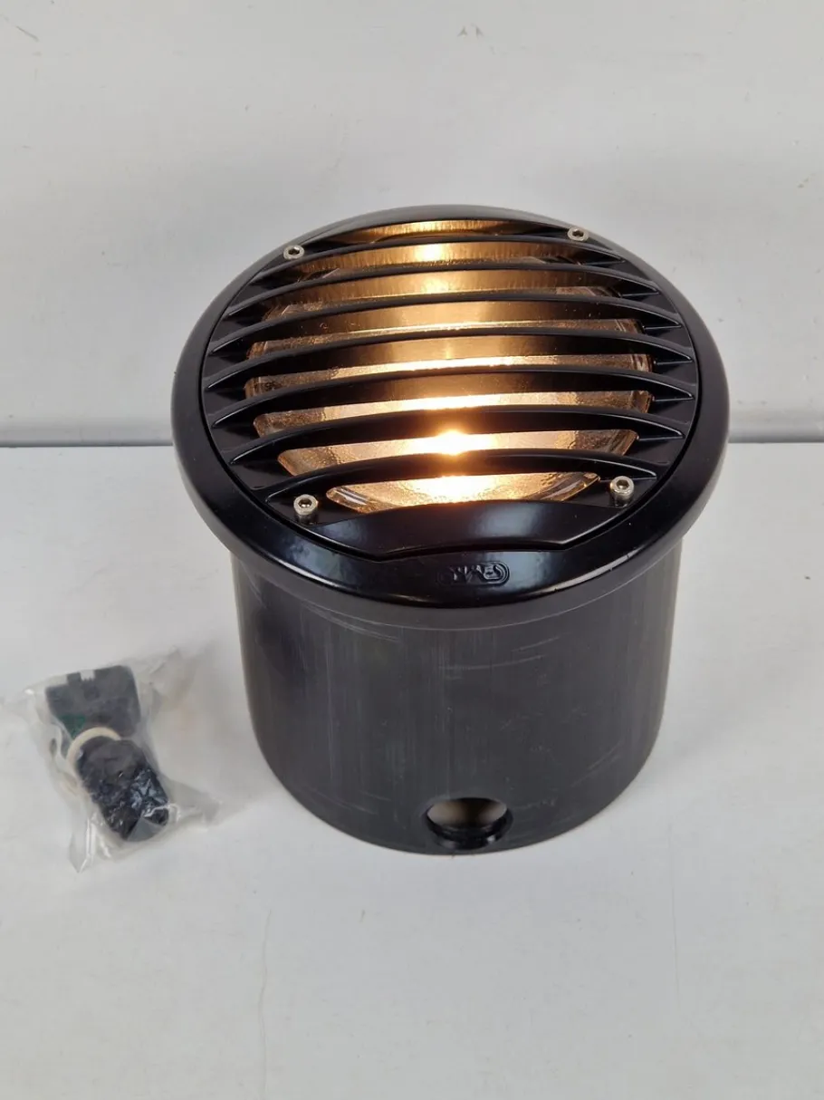 Online Pamono Black Aluminum Ground Spot by Simes Lighting, 1980s