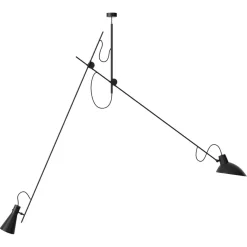 Best Pamono Black and Black Cinquanta Suspension Lamp by Vittoriano Viganò for Astep
