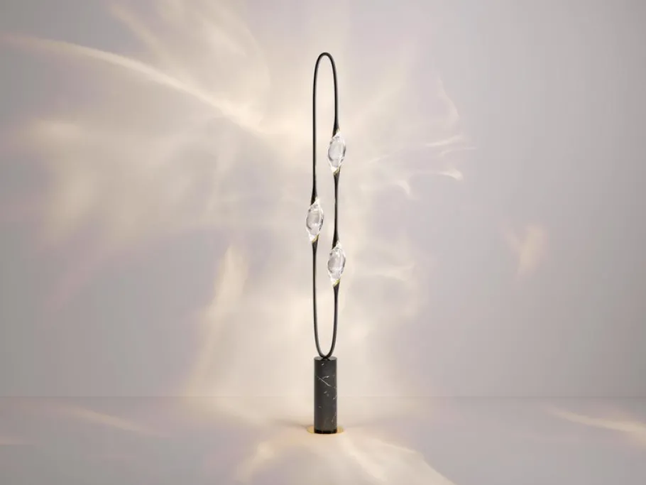 Online Pamono Black and Gold Il Pezzo 12 Floor Lamp by Il Pezzo Mancante