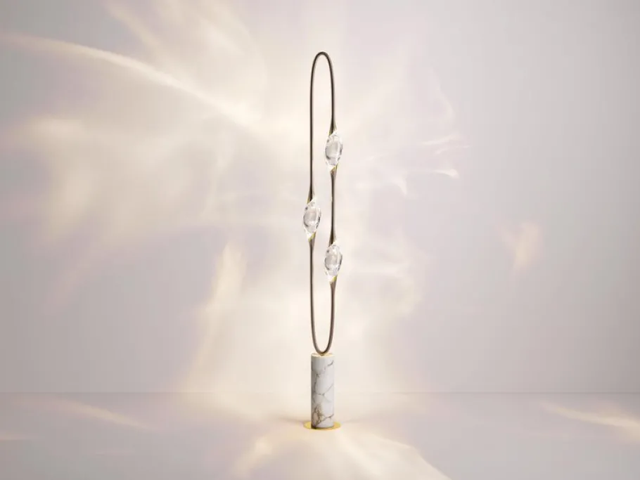 Online Pamono Black and Gold Il Pezzo 12 Floor Lamp by Il Pezzo Mancante