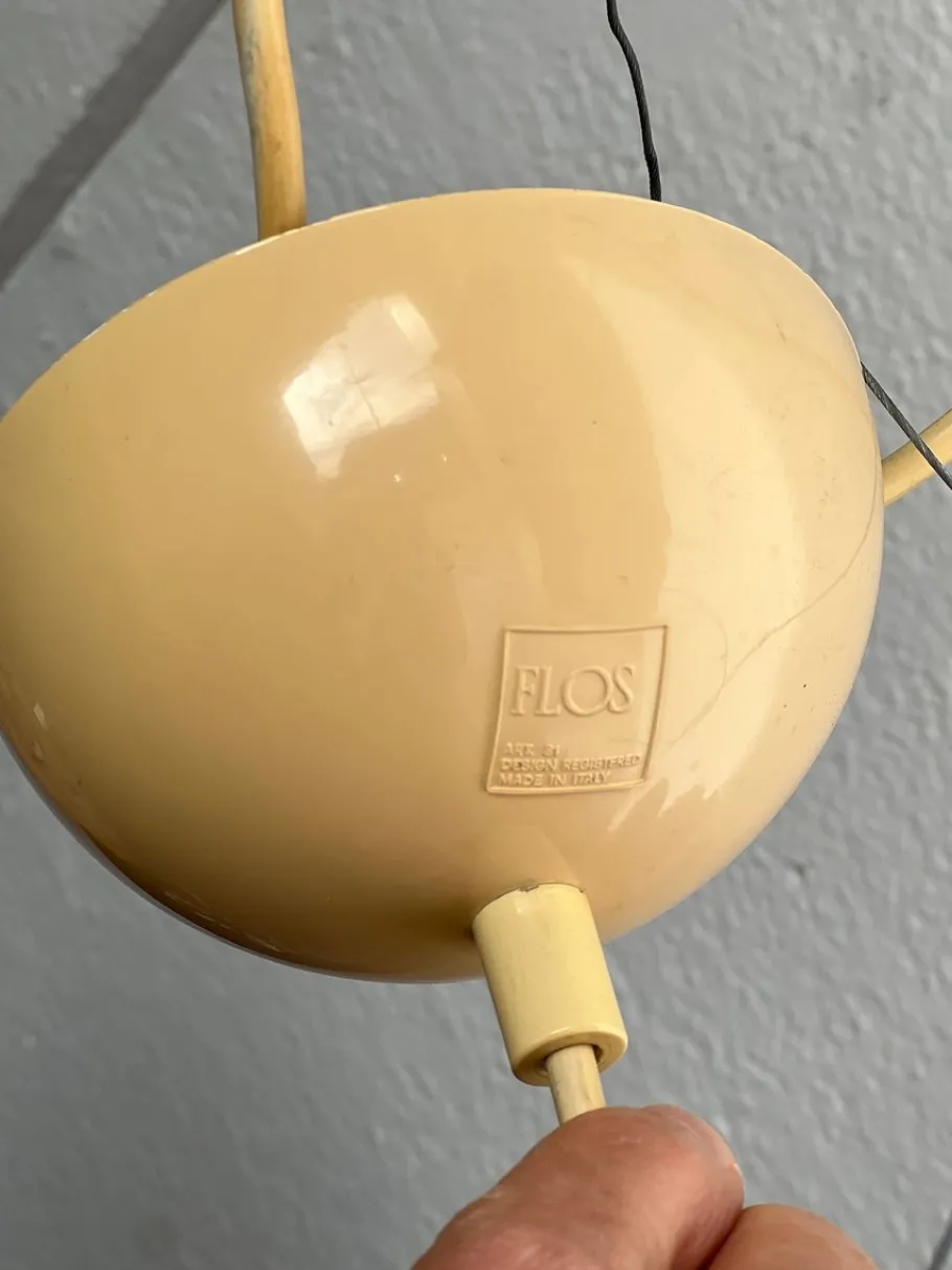 Best Pamono Black and White Ceiling Lamp by Achille Castiglioni for Flos, 1970s
