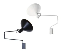 Hot Pamono Black and White Large Metal Paperclip Wall Lamps by J. J. M. Hoogervorst for Anvia, 1970s, Set of 2