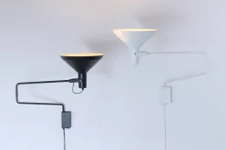 Hot Pamono Black and White Large Metal Paperclip Wall Lamps by J. J. M. Hoogervorst for Anvia, 1970s, Set of 2