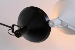 Hot Pamono Black and White Large Metal Paperclip Wall Lamps by J. J. M. Hoogervorst for Anvia, 1970s, Set of 2