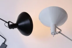 Hot Pamono Black and White Large Metal Paperclip Wall Lamps by J. J. M. Hoogervorst for Anvia, 1970s, Set of 2