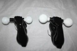 Clearance Pamono Black Arm Wall Lights with Dumbbells, Set of 2