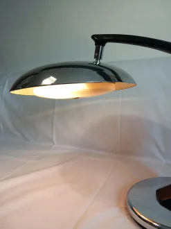 Sale Pamono Black Chrome Model Boomerang Table Lamp from Fase, 1960s