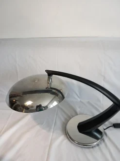 Sale Pamono Black Chrome Model Boomerang Table Lamp from Fase, 1960s