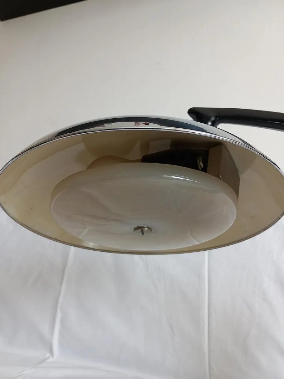 Sale Pamono Black Chrome Model Boomerang Table Lamp from Fase, 1960s