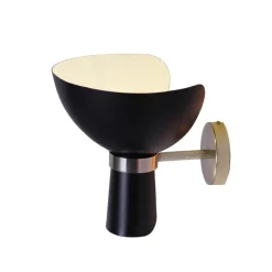 Discount Pamono Black Diabolo Wall Sconce from Stilnovo, 1950s