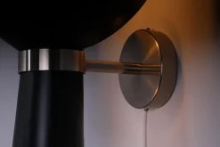 Discount Pamono Black Diabolo Wall Sconce from Stilnovo, 1950s