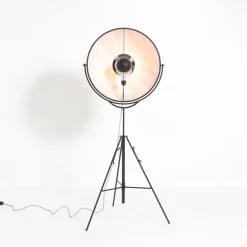 Clearance Pamono Black Fortuny Floor Lamp by Mariano Fortuny for Pallucco