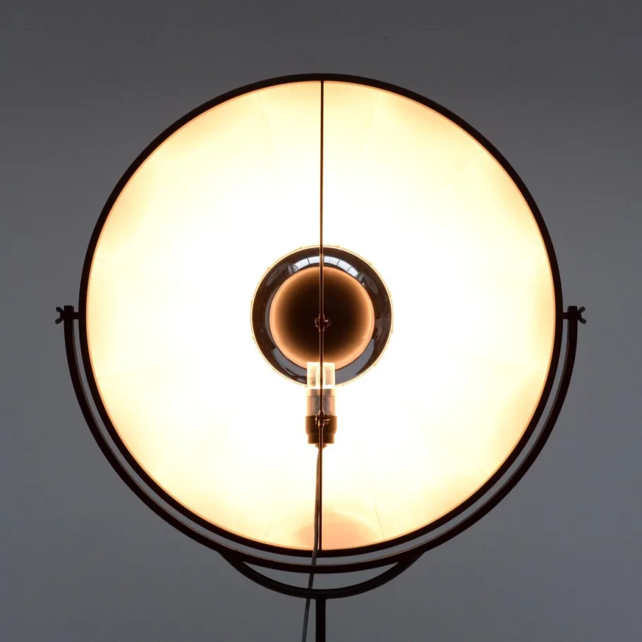 Clearance Pamono Black Fortuny Floor Lamp by Mariano Fortuny for Pallucco