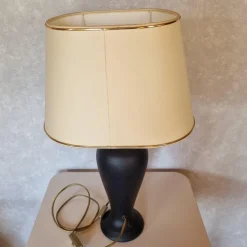 Discount Pamono Black Glass Desk Lamp, 1980s