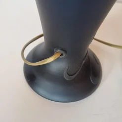 Discount Pamono Black Glass Desk Lamp, 1980s