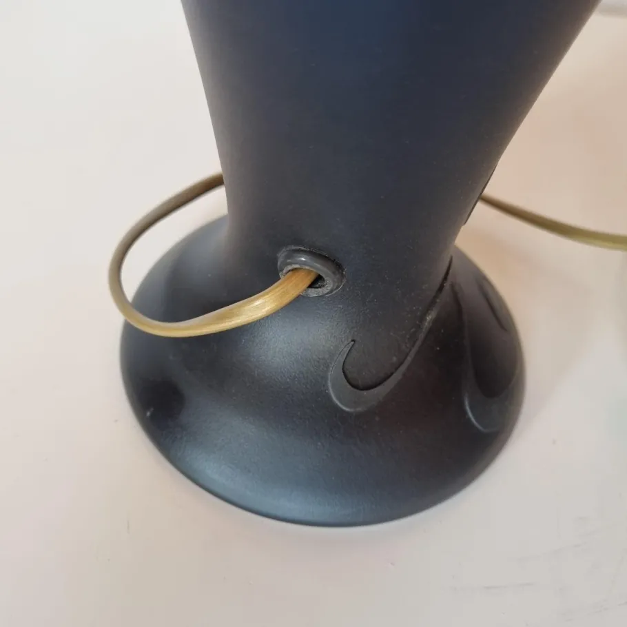 Discount Pamono Black Glass Desk Lamp, 1980s