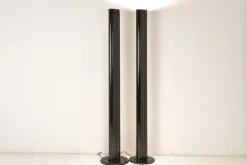 Clearance Pamono Black Megaron Floor Lamps by Gianfranco Frattini for Artemide, Italy, 1979, Set of 2