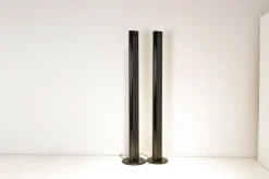 Clearance Pamono Black Megaron Floor Lamps by Gianfranco Frattini for Artemide, Italy, 1979, Set of 2