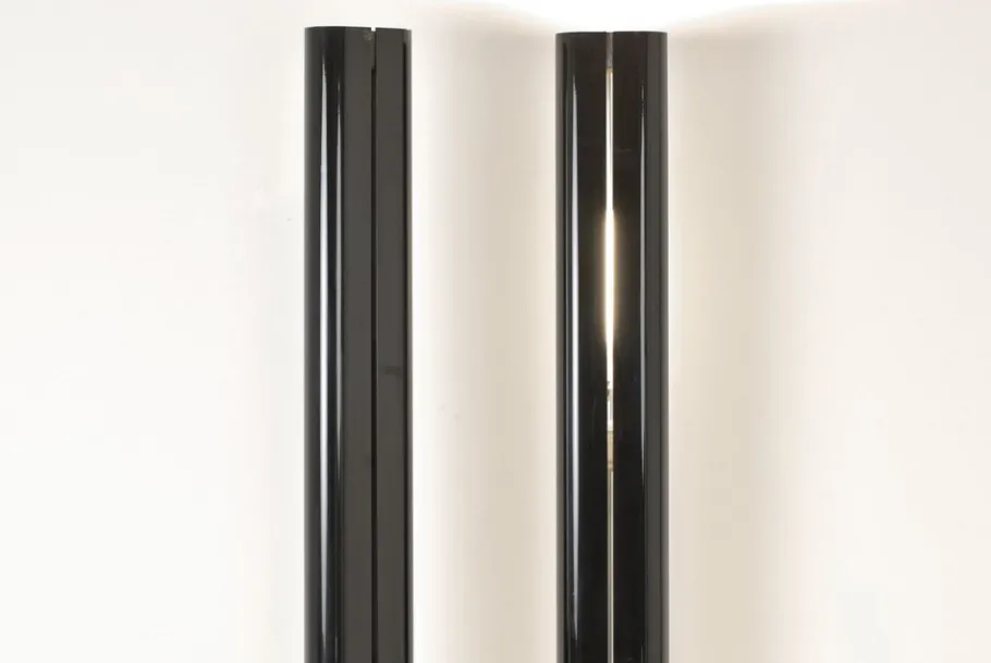 Clearance Pamono Black Megaron Floor Lamps by Gianfranco Frattini for Artemide, Italy, 1979, Set of 2