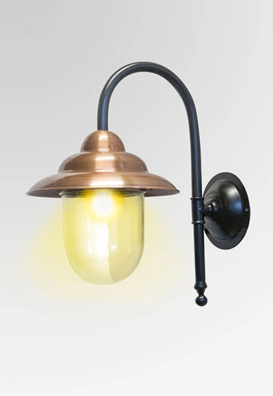 Online Pamono Black Middle Copper Barn Light