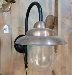 Online Pamono Black Middle Copper Barn Light