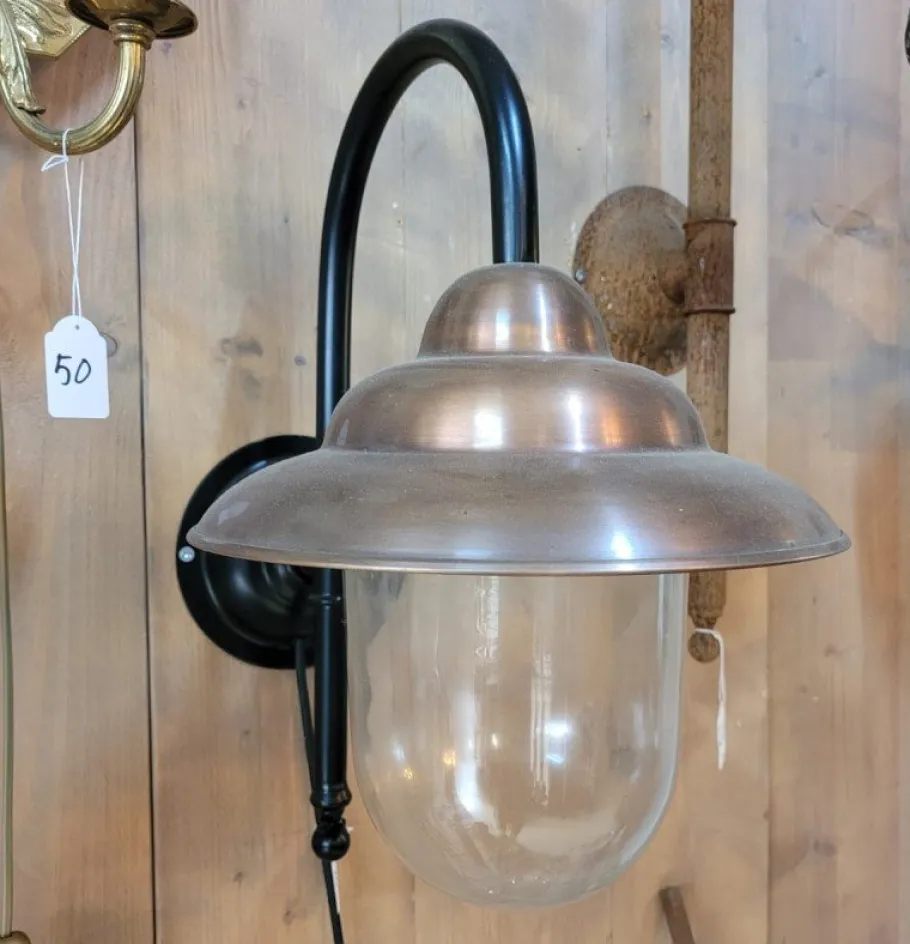 Online Pamono Black Middle Copper Barn Light