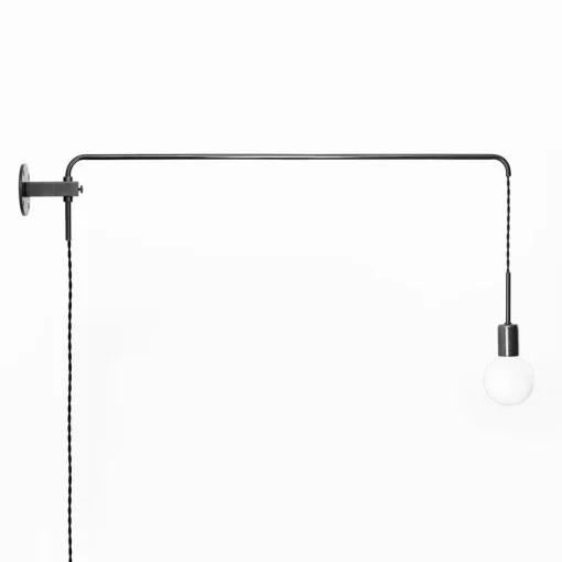 Best Pamono Black Minimalist Modern Oxidized Steel Potence Wall Lamp from Balance Lamp