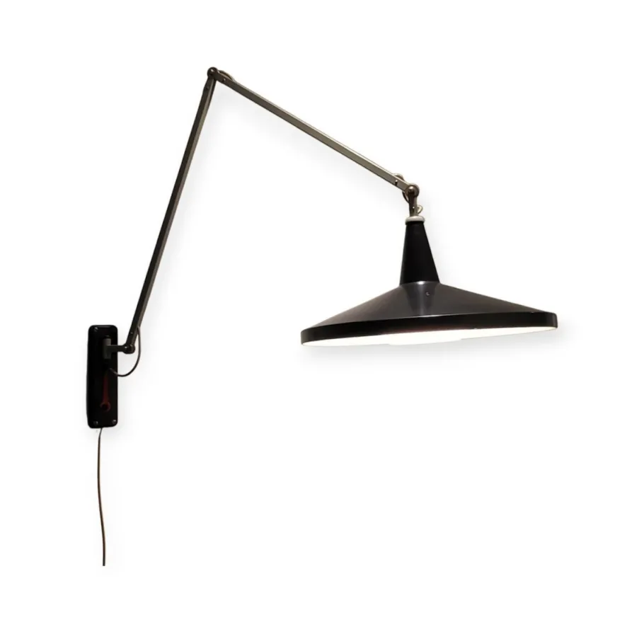 Online Pamono Black Model 4050 Panama Lamp by Wim Rietveld for Gispen, 1955