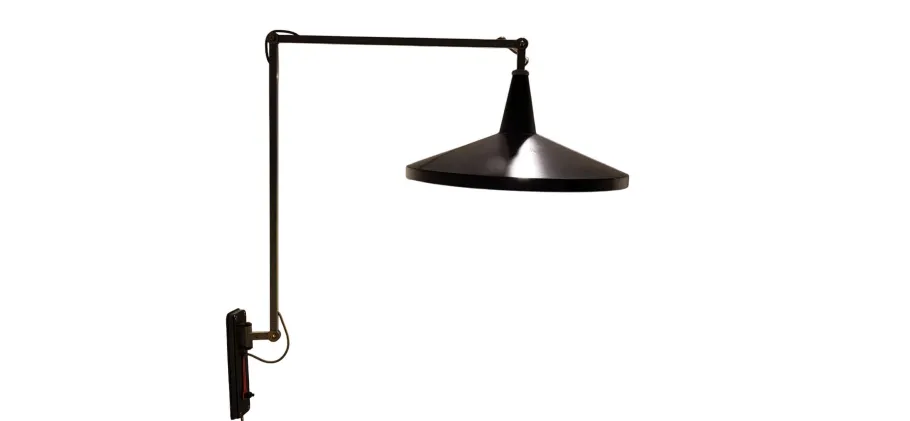 Online Pamono Black Model 4050 Panama Lamp by Wim Rietveld for Gispen, 1955