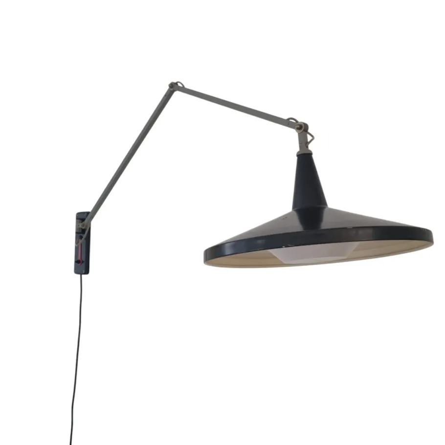 Online Pamono Black Model 4050 Panama Lamp by Wim Rietveld for Gispen, 1955