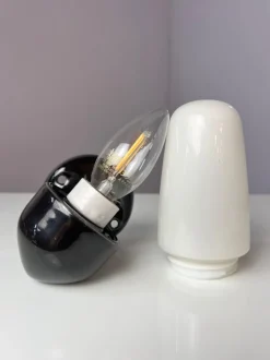 New Pamono Black Model 6067 Wall Lamp by Wilhelm Wagenfeld for Lindner