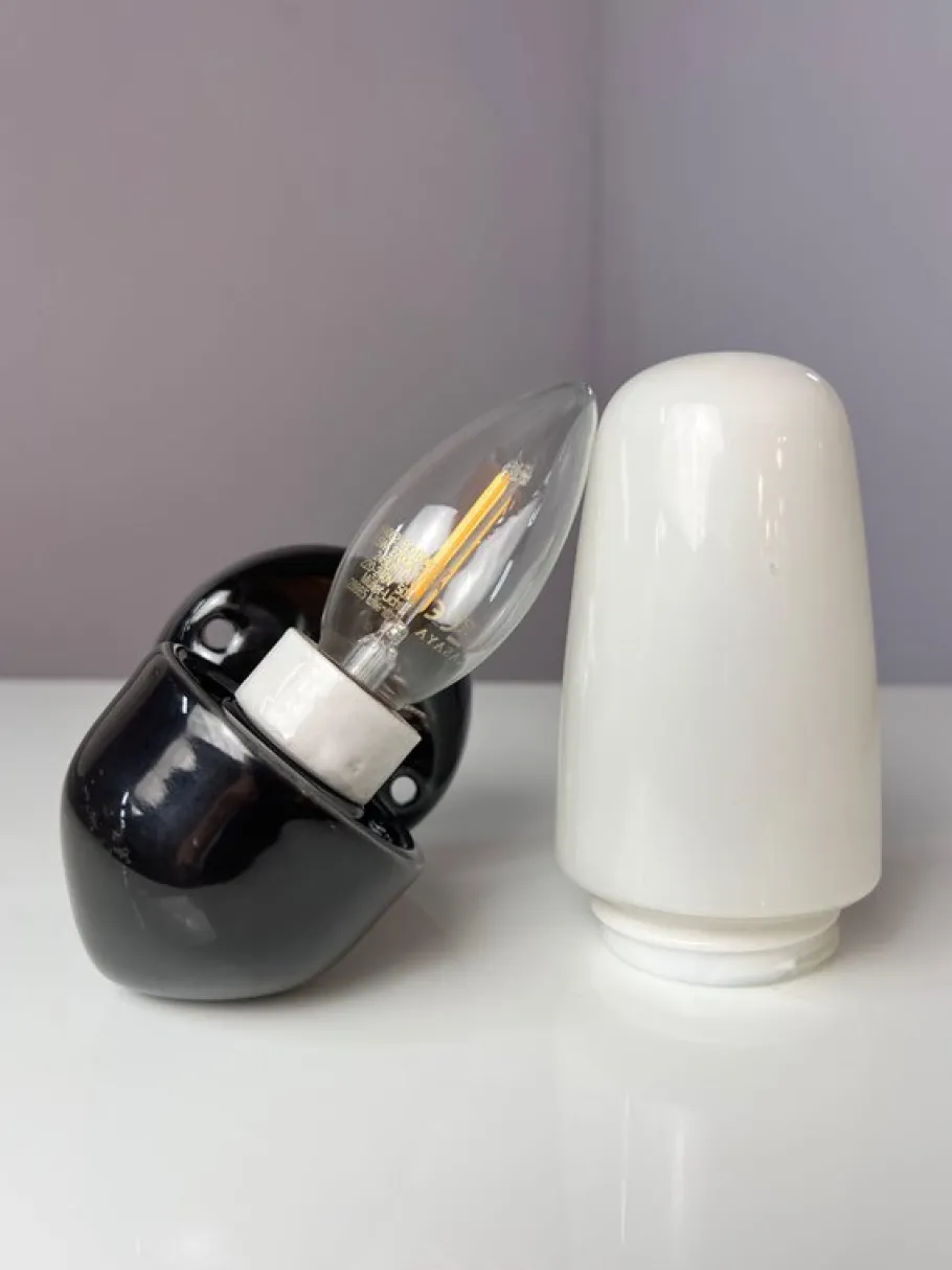 New Pamono Black Model 6067 Wall Lamp by Wilhelm Wagenfeld for Lindner