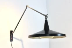 Hot Pamono Black No. 4050 Panama Wall Lamp by Wim Rietveld & André Cordemeyer for Gispen, 1950s