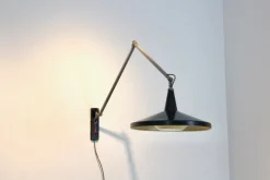Hot Pamono Black No. 4050 Panama Wall Lamp by Wim Rietveld & André Cordemeyer for Gispen, 1950s