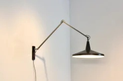 Hot Pamono Black No. 4050 Panama Wall Lamp by Wim Rietveld & André Cordemeyer for Gispen, 1950s