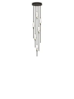 Discount Pamono Black Polished Brass Il Pezzo 12 Cluster Ceiling Lamp J by Il Pezzo Mancante