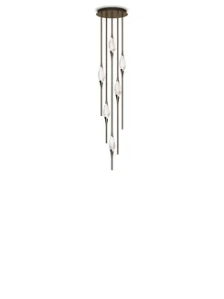 Discount Pamono Black Polished Brass Il Pezzo 12 Cluster Ceiling Lamp J by Il Pezzo Mancante