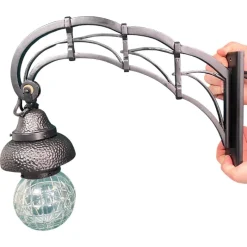 Hot Pamono Black Secession Wall Lamp, 1890s