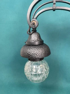 Hot Pamono Black Secession Wall Lamp, 1890s