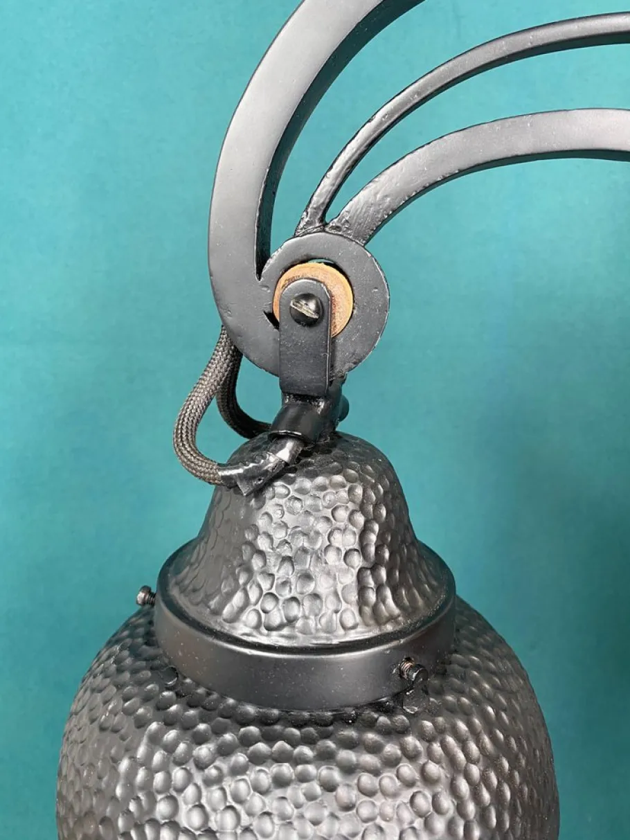 Hot Pamono Black Secession Wall Lamp, 1890s